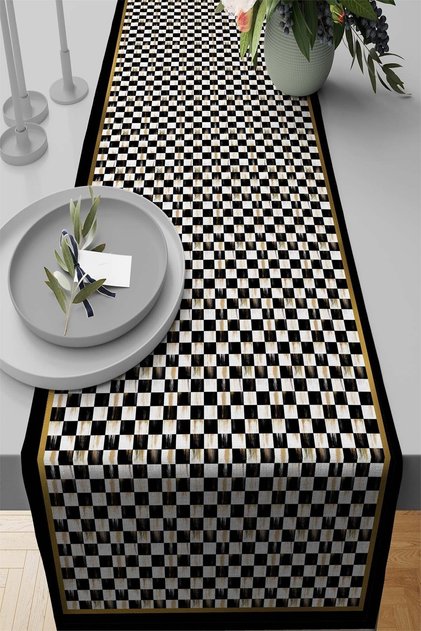 40x140cm Woven Stain Resistant Premium Thai Feather Fabric Tablecloth Runner Mackenzie Rnr224