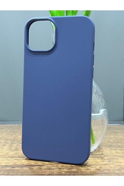 Silicone Phone Case for iPhone 15 Plus Shockproof, with Velvet Interior Cover