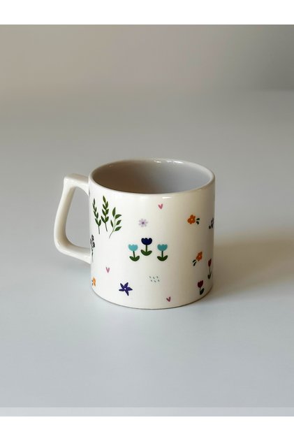 Çiçek Bahçesi Kupa Bardak Seramik Kahve Mug