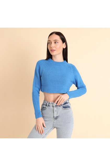 Mavi Mini Crop Kazak