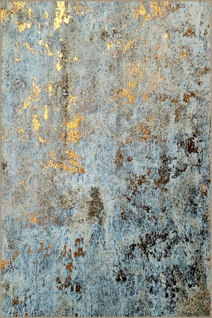 Blue Themed Abstract Abstract Patterned Creative Modern Decorative Carpet 4960