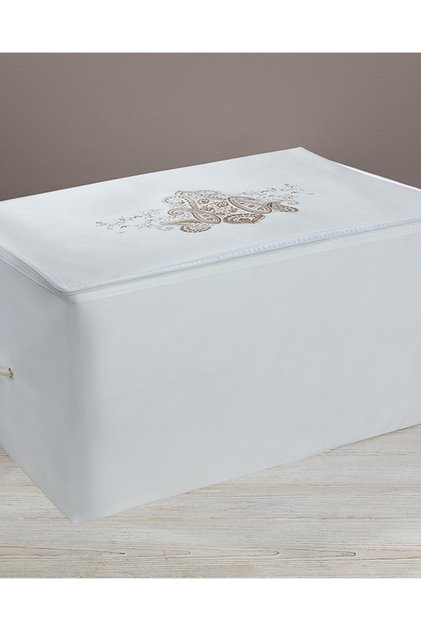 Lace Damask Hurç White