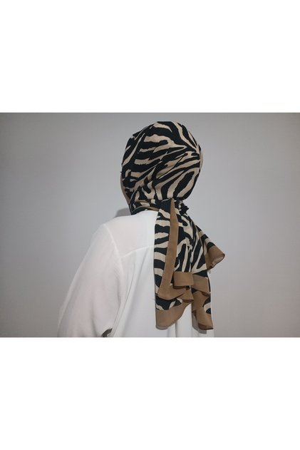 Zebra Pattern Soft Crinkle Scarf