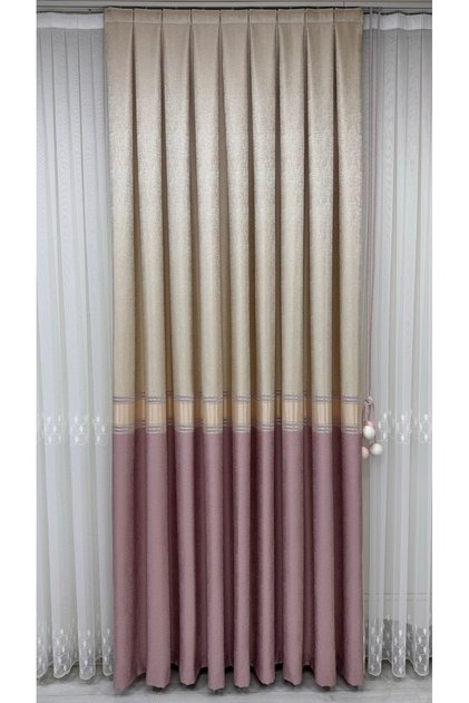 Panel Background Curtain Powder Cream (Single Wing)