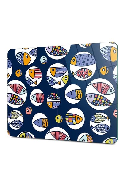 Glass Cutting Board Marine Fish Bubble 30 x 40 cm