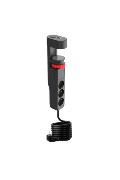 VOOKA Akım Korumalı Priz Masa Kenarı Ayarlanabilir 3 Priz + 2 USB
