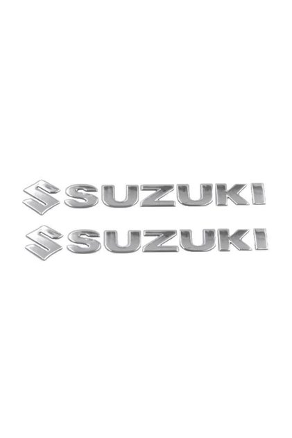 Suzuki Kabartmalı Yapıştırma Etiket Sticker Gümüş