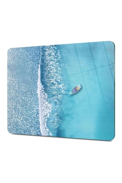 Glass Cutting Board, Turquoise Sea Patterned, 30 x 40 cm