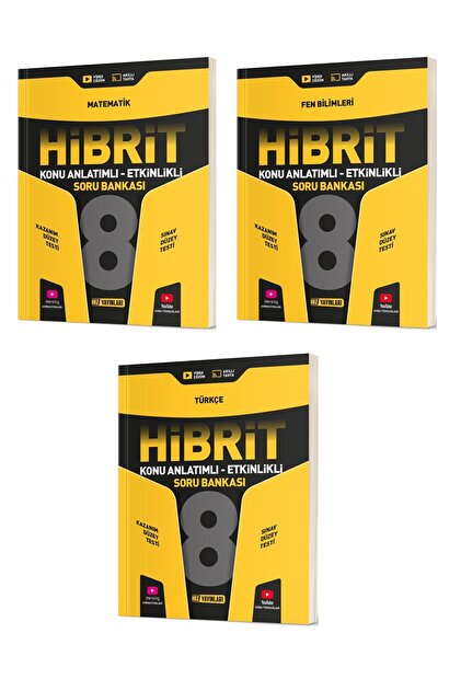Hız Yayınları 8. Sınıf Hibrit Matematik + Fen Bilimleri + Türkçe