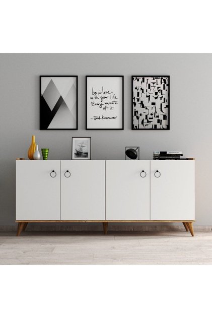 Modern Konsol Beyaz - Çam - Ksl0103