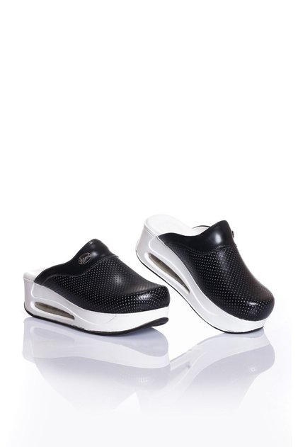Women's Black Orthopedic Sabo Slippers