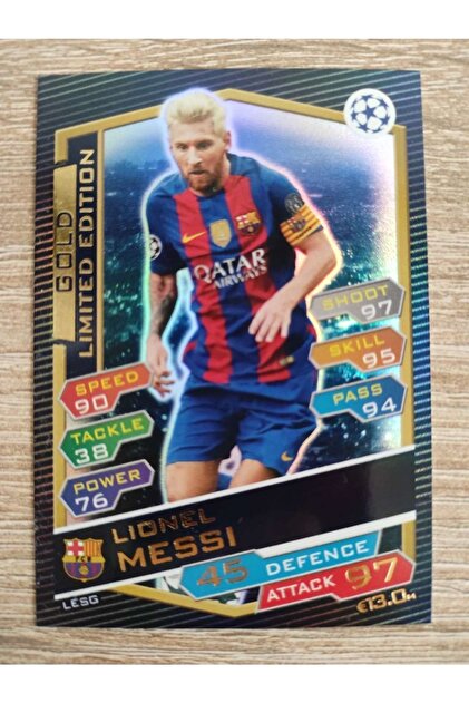 Topps soccer メッシ Messi 限定 Gold カード Collector Lionel Messi Gold Limited Edition - Fiyatı, Yorumları