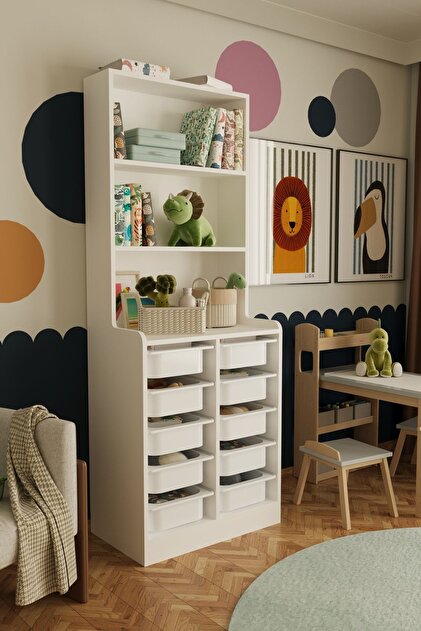 Remaks Lisano 10 Sepet Çok Amaçlı Oyuncak Dolabı Beyaz - Fiyatı