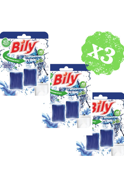 3'lü Wc Klozet Rezervuar Blok 2x50 G (MAVİ SU)