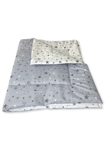 Tek Nevresim Yorgan Kılıfı Yeni Gri Yıldızlı 120 X 200cm sadece Yorgan Kılıfıdır