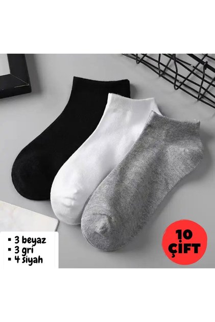10er-Pack günstige Booties-Socken in verschiedenen Farben