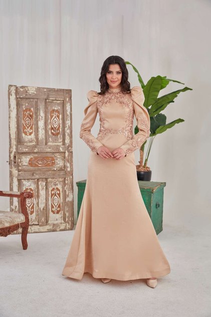 Satin Evening Dress Elegant 7082