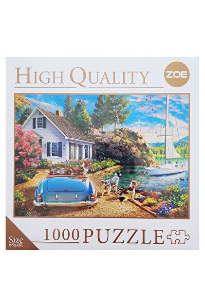 POPKONSOL High Quality Zoe Puzzle 1000 Parça Dog On The Boat