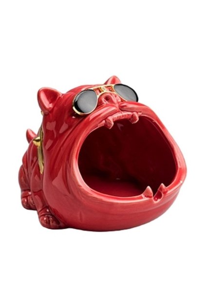 Masculin Design Bulldog Figured Red Decorative Panties Desktop Home Office Decoration Ashtray