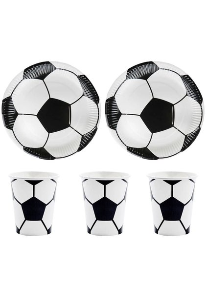 Futbol Partisi Temalı Tabak Bardak 8 er Adet