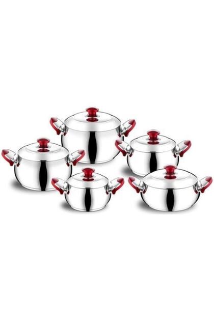 Stainless Steel Gülistan 10 PiecesPot Set - Pot Set