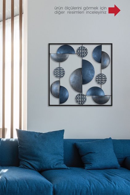 Doreart Aurora Metal Duvar Tablosu, Ev Ofis Duvar Panosu (mavi)