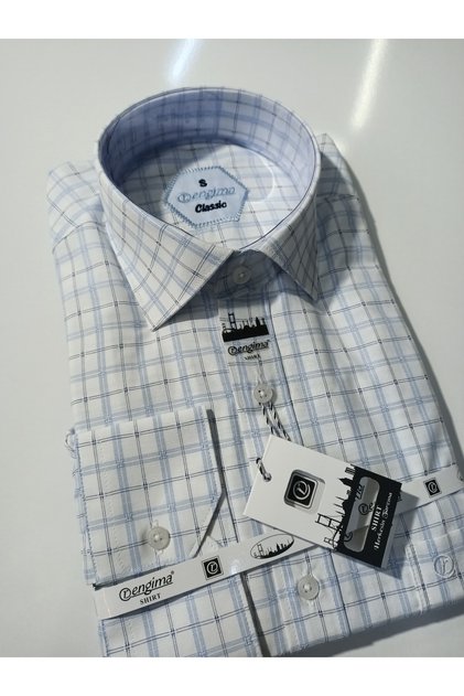 Classic Long-Sleeved Cotton Shirt with Pockets