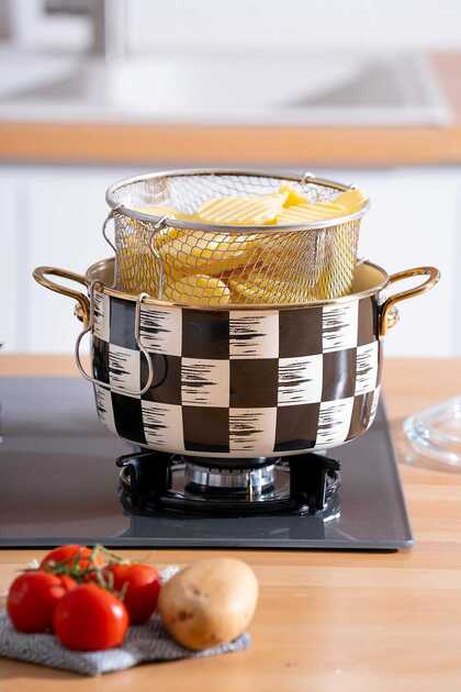 Qualita King Enamel Fryer Pot - 22 cm