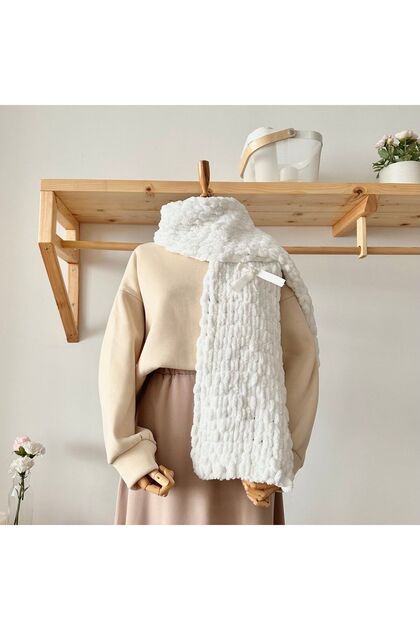 Puffy Hand Knitted Scarf