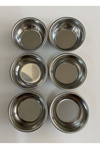 Stainless Steel Bowl Thick Polished Steel 12cm Diameter 6 Pieces