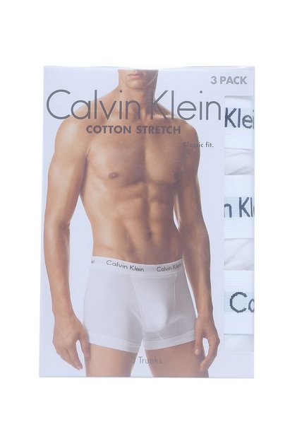 3-Pack Elasticated Waistband Logo Printed Trunks