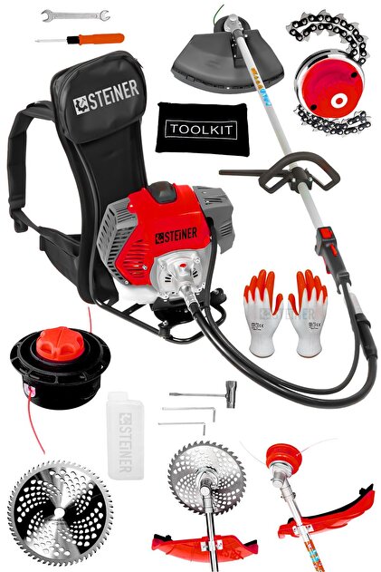 ★★★KARAVINER★★★ STEİNER Alman 16 Hp Tam Profesyonel Sırt Tipi Benzinli Tırpan Ot