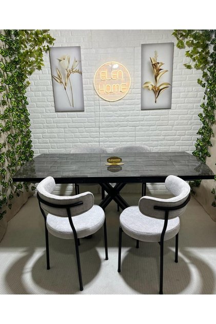 Yemek Masası Mutfak Masası 4 Kişilik Masa Sandalye Masa Sandalye Takımı