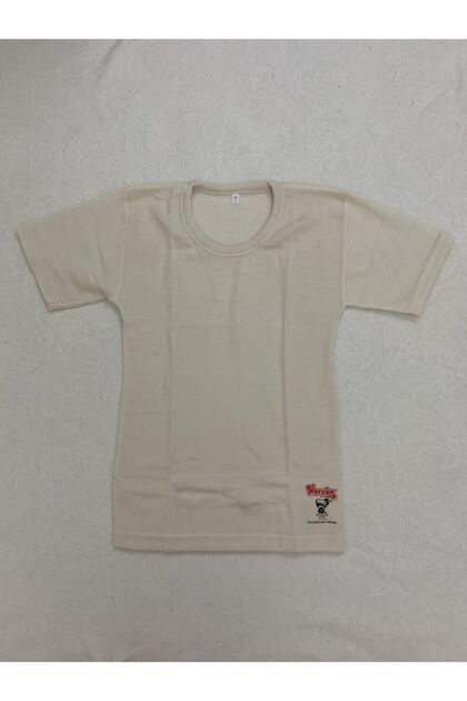 Children's Zero Collar Short Sleeve Wool Underwear
