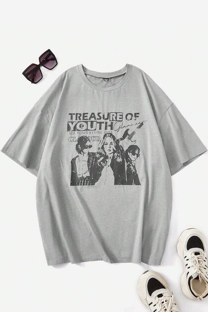 Unisex Treasure Of Youth Printed Design T-shirt