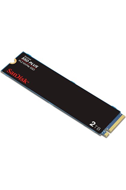 Sandisk SSD PLUS 2 تيرابايت SDSSDA3N-2T00-G26 NVMe SSD - 3200  ميجابايت/ثانية، M.2 PCIe Gen 3.0، 2500 ميجابايت/ثانية- ترينديول SanDisk SSD PLUS M.2 NVMe 2TB