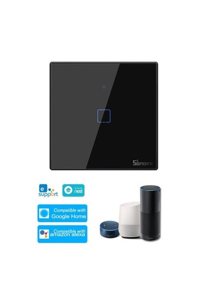 T3eu1c-tx Wifi Dokunmatik Akıllı Anahtar | Alexa , Google , Nest , Echo , Echo Dot , Tap | Si