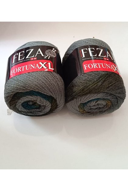 2 Adet Yüksek Kalite Ebruli Yün İp 2 X 200 Gram