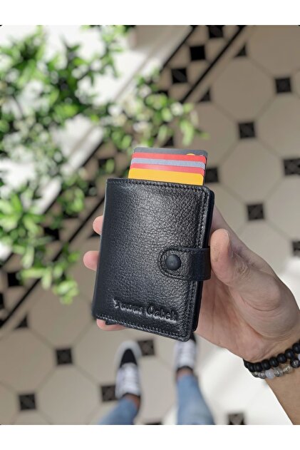 Visso leather VİSSO 685 Hakiki Deri Mekanizmalı Kartlık Cüzdan