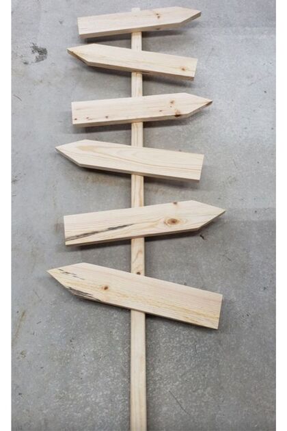 Ahşap Yön Levhası 145x45 cm