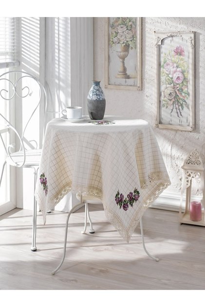 Lila Kaneviçeli Fiskos Coverlet