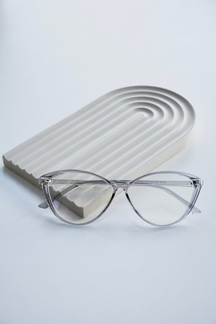 Unisex Women's and Men's Cat Eye Blue Light Protected Blue Block New Season Charcoal grey Grey Transparent Sunglasses