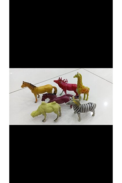 Happy Toys Asorti Hayvan Seti At Deve Zürafa Geyik Zenra Şahlanan