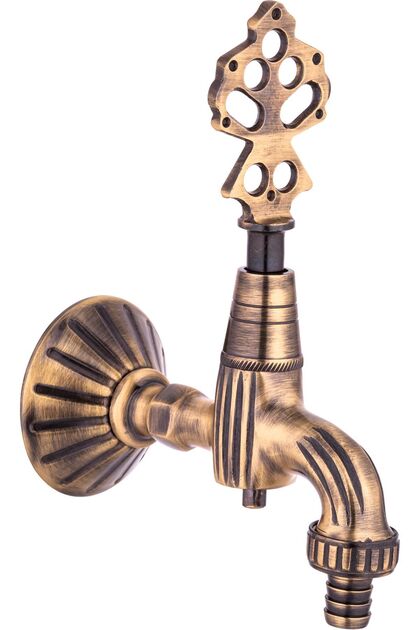 Antique Gold Crane Tap with Hose Connection Apparatus Bath Tap Antique Antique