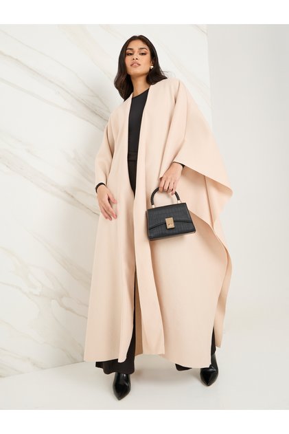 Cape Shape Open Front Winter Abaya