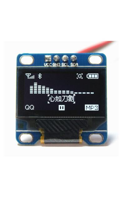 0.96 Inch Beyaz Oled Lcd Modül 128x64 Pixel Iıc I2c Seri 0.96” Ekran Gösterge Ssd1306 3.3v 5v Matrix