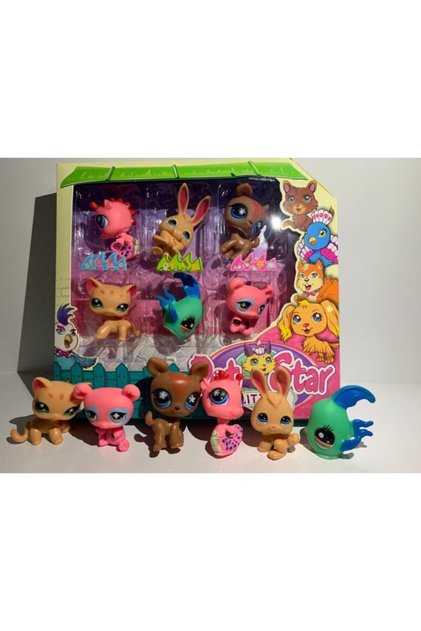 Pet Shop Neşeli Minişler 6'lı Miniş Ailesi Oyuncak Pet Star