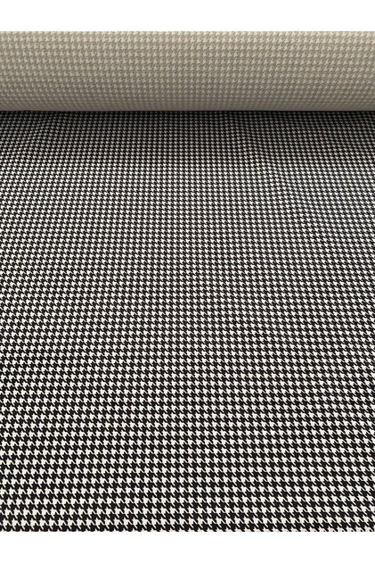 Goose Feet Patterned Fabric Black White