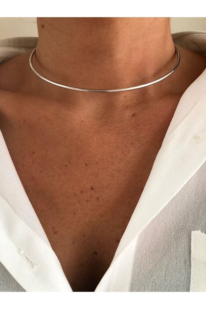 Gümüş Kaplama Özel Tasarım Ring Choker