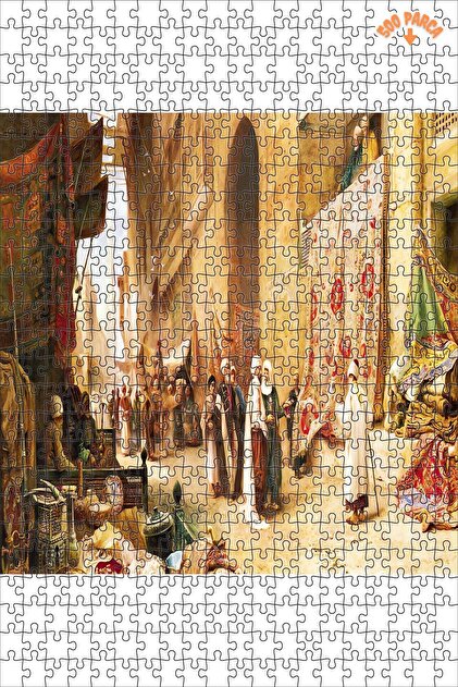 Teona Ahşap Kahire'de Halı Pazarı Dekoratif Çift Katlı Çerçeveli